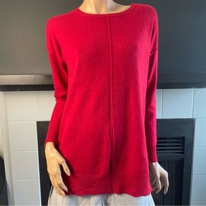 Long Red Cashmere Sweater